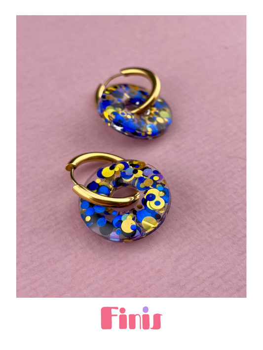 Party Donut Creole - Lila Gelb Blau Schwarz