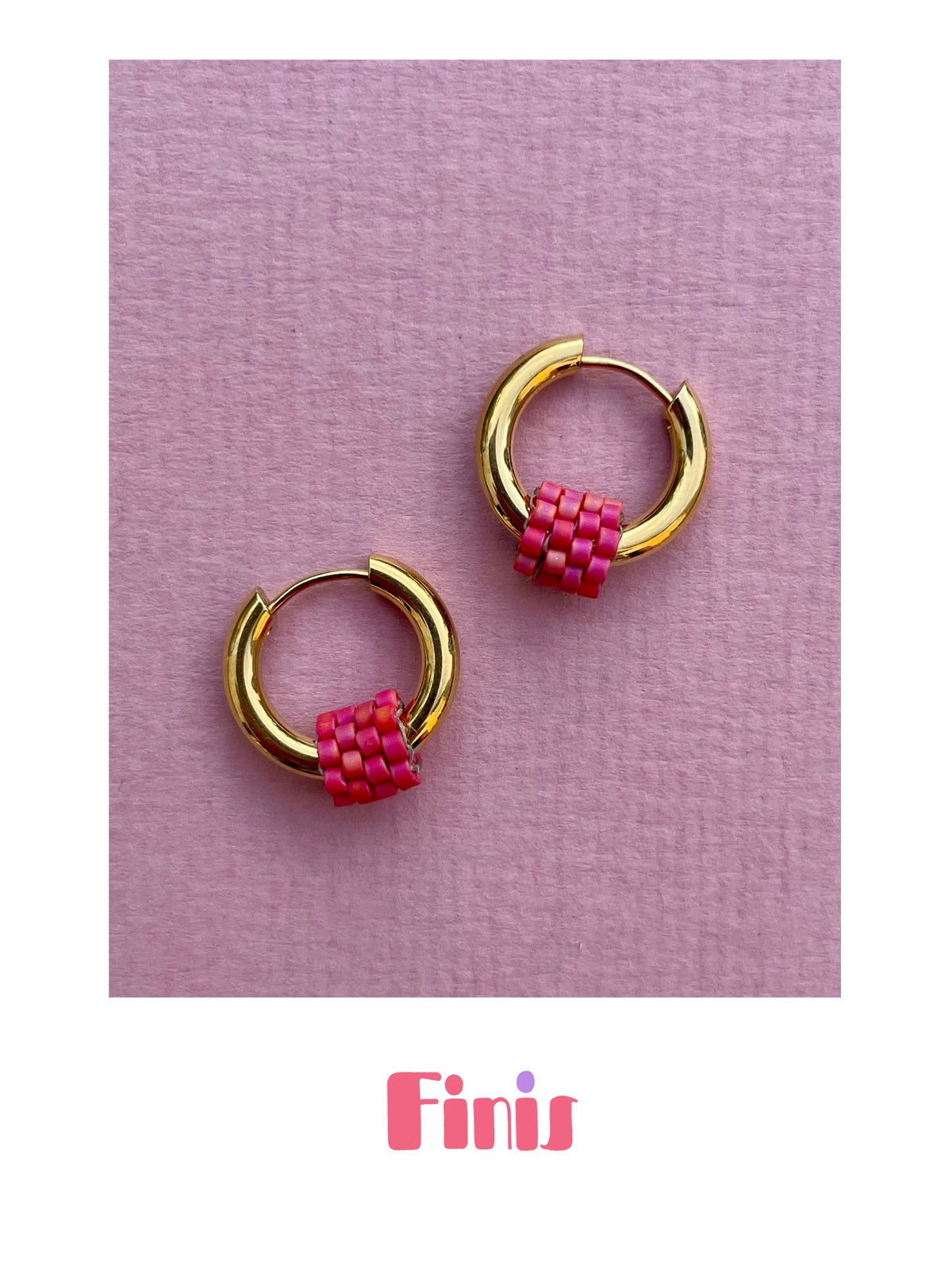 Perlen Creole Pink Mini