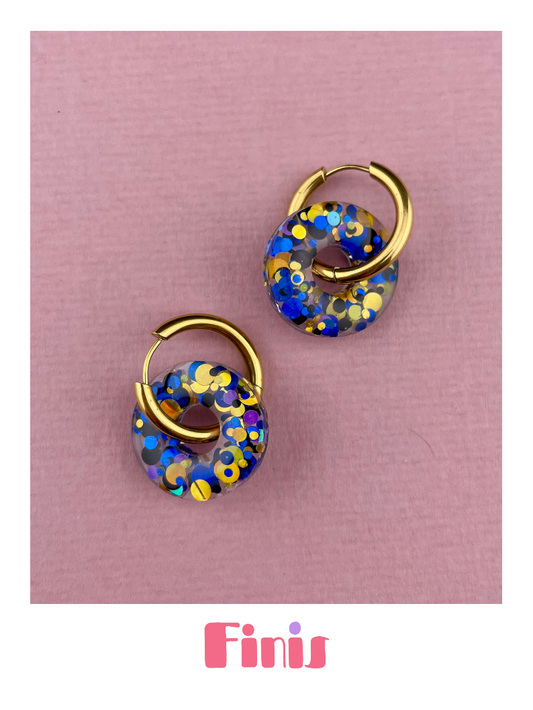 Party Donut Creole - Lila Gelb Blau Schwarz