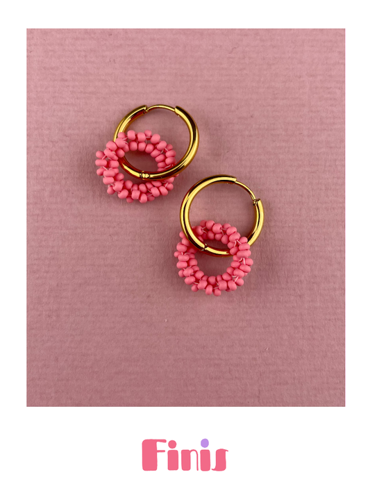 Perlen Creole Rosa-Pink